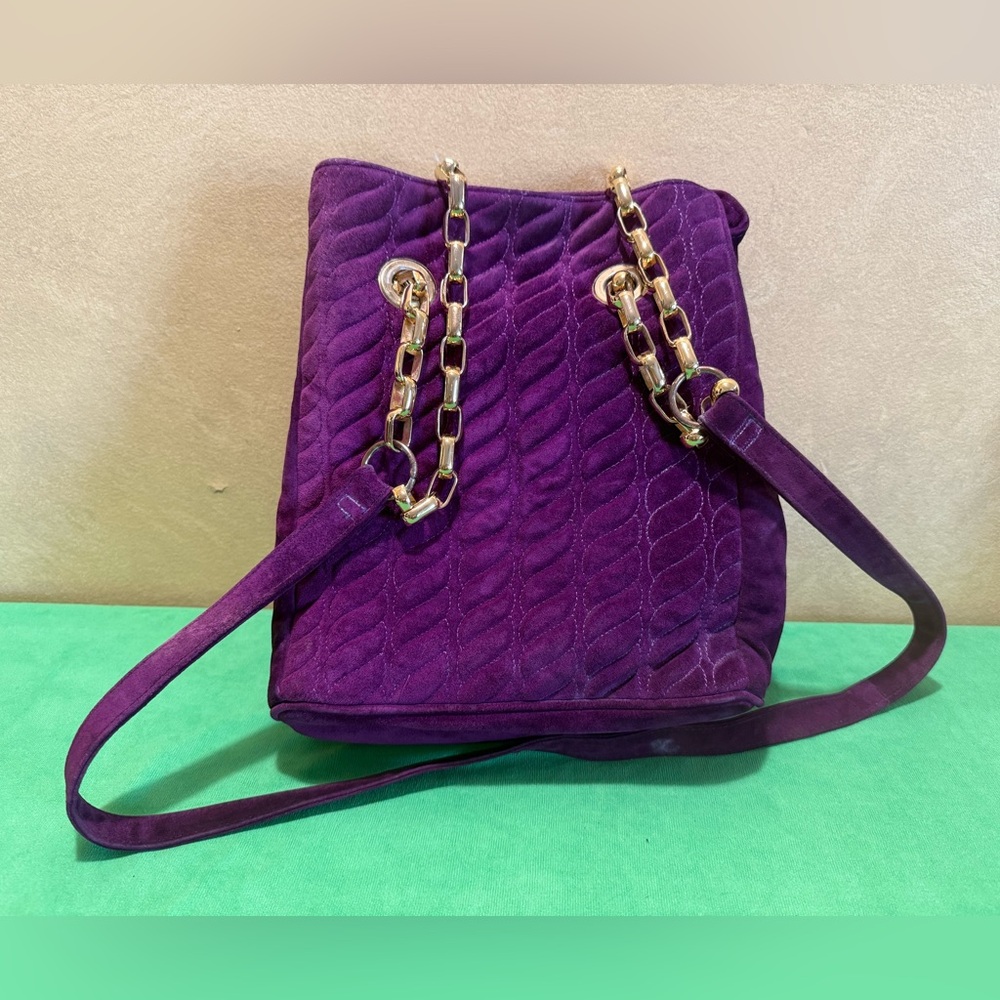 Vintage L. j. Simone New York Crossbody Velvet/Suede Bag